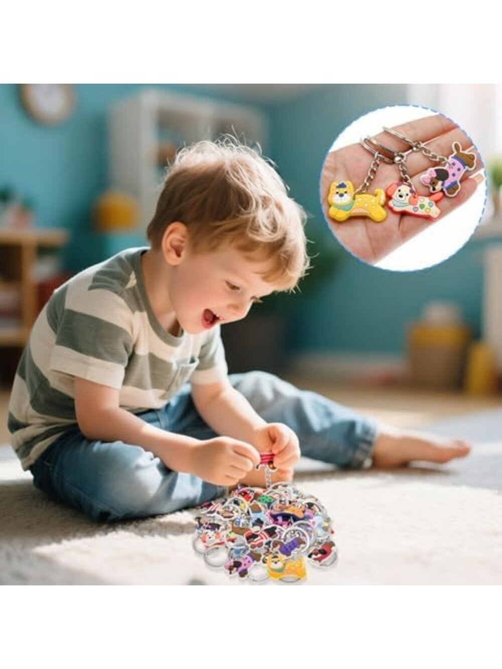 Cute DIY Keychain Charms for Girls | Bulk Backpack Keychains & PVC Key Rings - Picture 3 of 6